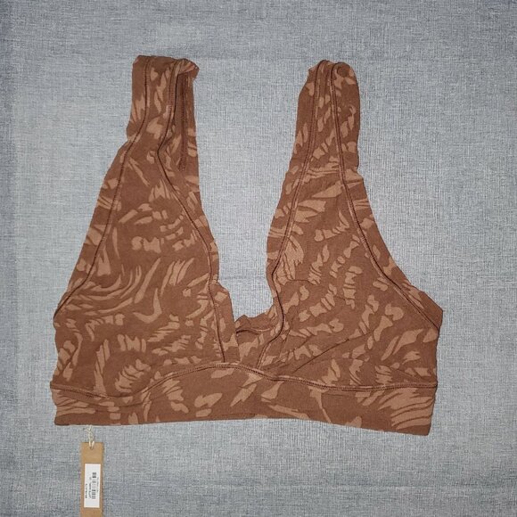 NWT SKIMS 3X Summer Mesh Plunge Bralette LATTE SWIRL - Picture 1 of 3